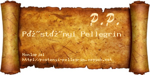Pöstényi Pellegrin névjegykártya